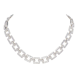 Merx Hammered Square LInks Necklace