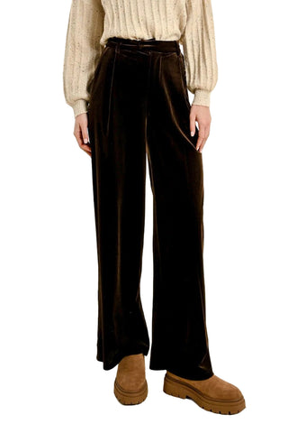 Molly Bracken Flowing Velvet Panne Pant