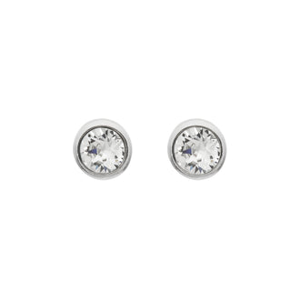 Merx Earring Stud White Crystal