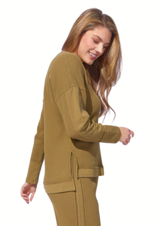 Escape Boxy Crew Waffle Knit