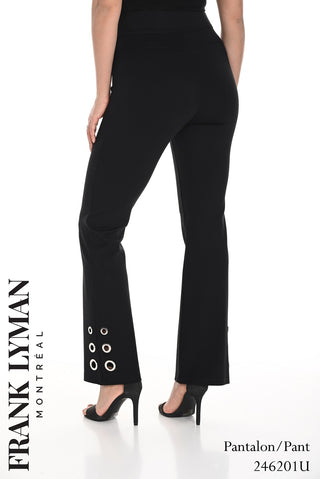 Knit pant with grommets