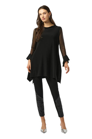 Joseph Ribkoff Mesh Handkerchief Tunic