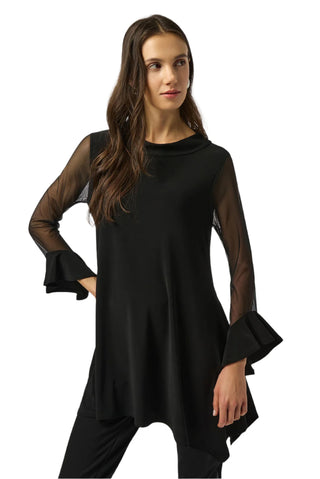 Joseph Ribkoff Mesh Handkerchief Tunic