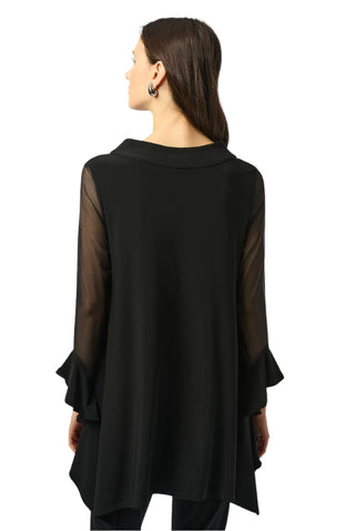 Joseph Ribkoff Mesh Handkerchief Tunic