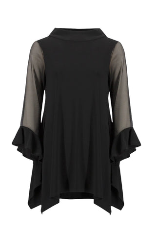 Joseph Ribkoff Mesh Handkerchief Tunic