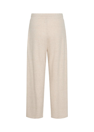 Beige wide-leg pants on a white background