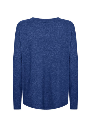 Blue long-sleeve shirt on a white background