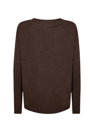 Brown long-sleeve shirt on a white background