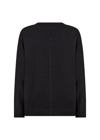 Black long-sleeve shirt on a white background