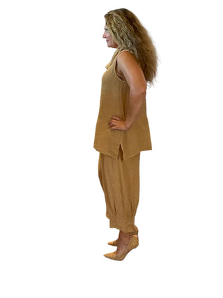 Made In Italy barrel Linen Pant