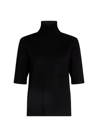 Black turtleneck shirt on a white background
