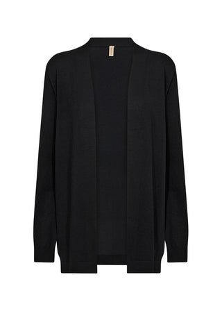 Black cardigan on a white background