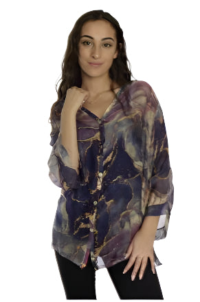 Amorosa Marble Print Top