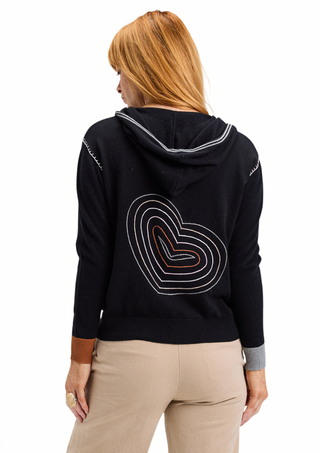 Zacket & Plover Heart Embroidery Hoodie