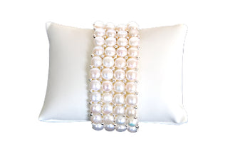 Opal & Tide 4 Strand Flat Pearl Bracelet