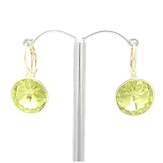 Crystal Waters French Hook Gold Citrus Green Earring