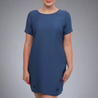 Short sleeve with button detail Dress