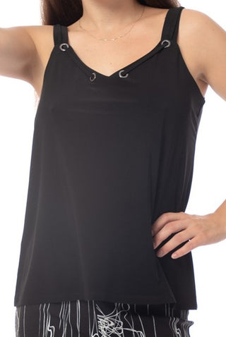 Sleeveless Top with Grommets