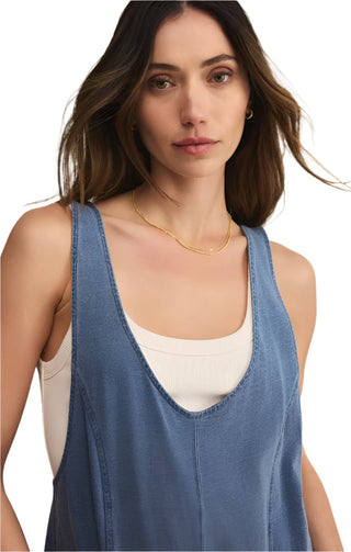 Z Supply Everyday Jersey Denim Jumpsuit