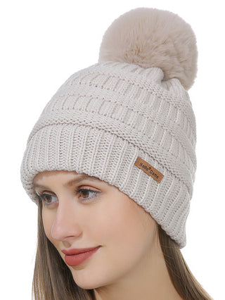 D&W Knit Hat with Pom Pom