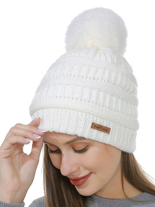 D&W Knit Hat with Pom Pom