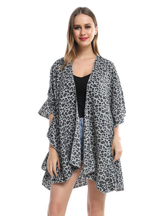 D&W Ruffle Front Kimono