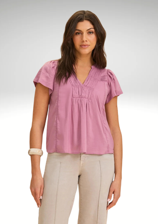 FDJ Flutter Sleeve V Neck Top