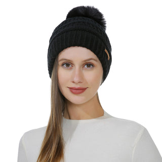 D&W Knit Hat with Pom Pom