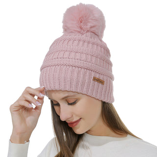 D&W Knit Hat with Pom Pom