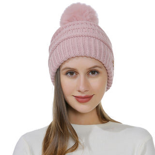 D&W Knit Hat with Pom Pom