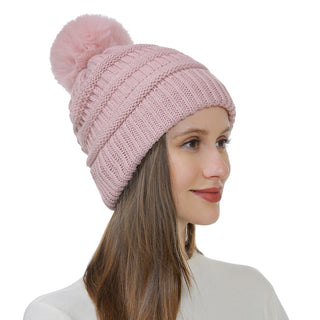 D&W Knit Hat with Pom Pom