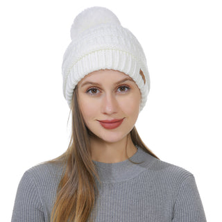 D&W Knit Hat with Pom Pom