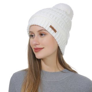 D&W Knit Hat with Pom Pom