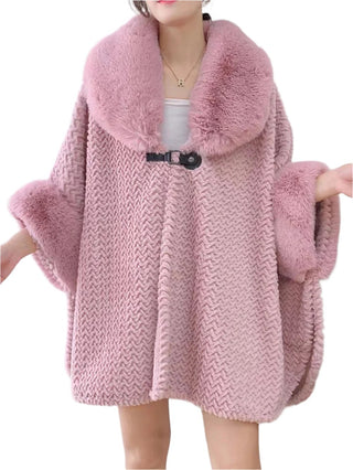 D & W Furry Cape with Trim