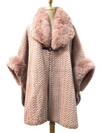 D & W Furry Cape with Trim