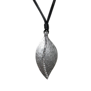Aqua Luxe Rhinestone Feather Necklace