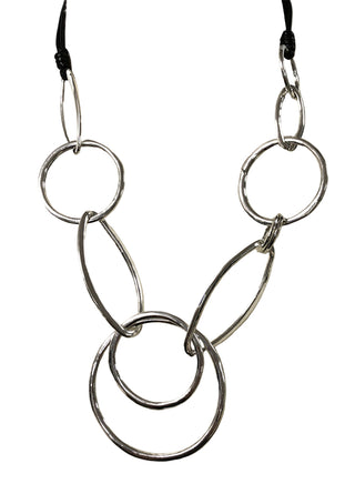 Aqua Luxe shiny Oval/Circle Necklace
