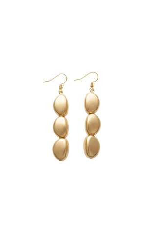 Merx Gold Pebble Tiered Earring