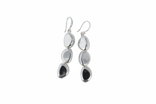 Merx Silver Pebble Tiered Earring