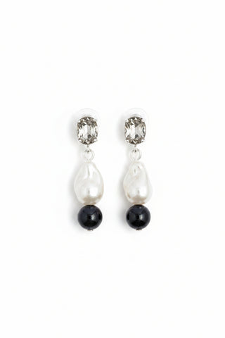 Merx White Black Pearl Earring