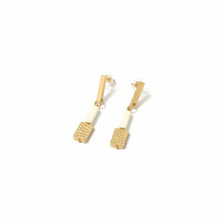 Merx Mixed Metal Drop Earring - Ivory
