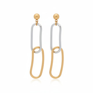 Merx Mixed Metal Loop Earring