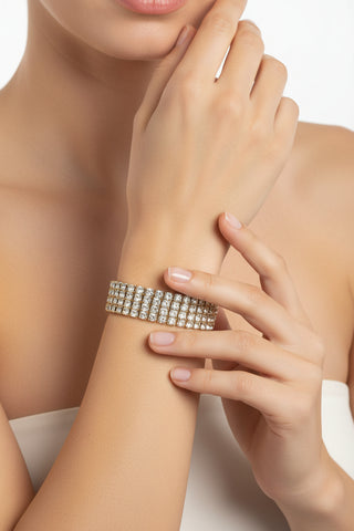 AOTA Gold Stretch Tennis Bracelet