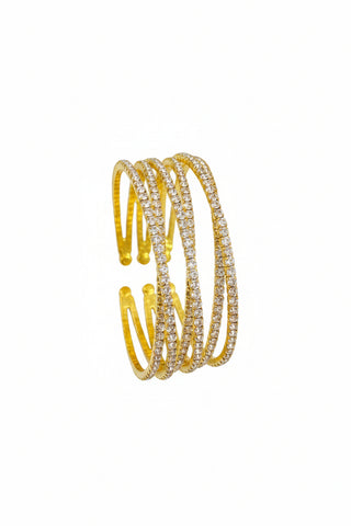AOTA Gold Rhinestone Cuff Bracelet