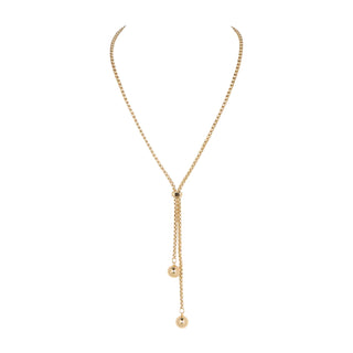 Merx Gold Double drop pendant Necklace