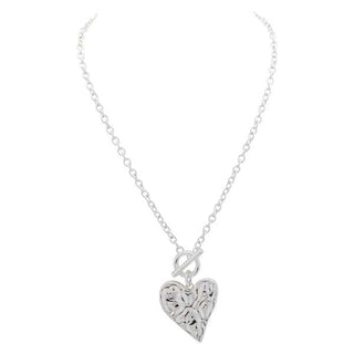 Merx Hammered Heart Pendant Necklace