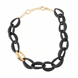 Merx matte Gold-Black Acrylic Necklace