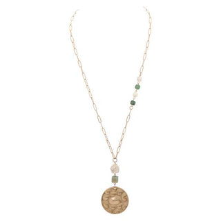 Merx Jade and Stone Gold Necklace