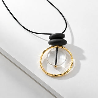 Merx River Pebble Necklace -Gold