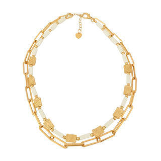 Merx Multi layer Mixed Media Necklace